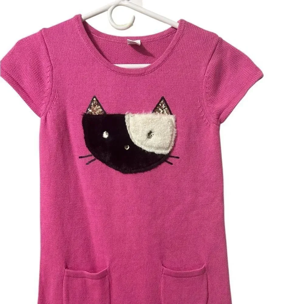Gymboree Girls Pink Sweater Cotton Dress(Size 14)
